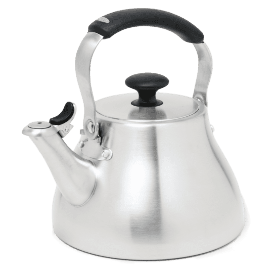 OXO Classic Brushed Stainless Steel Stovetop Whistling Tea Kettle