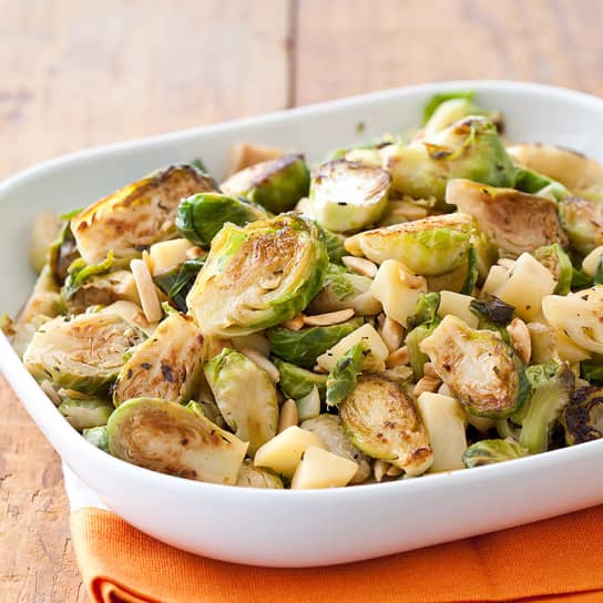 Brussels Sprouts with Apples and Almonds