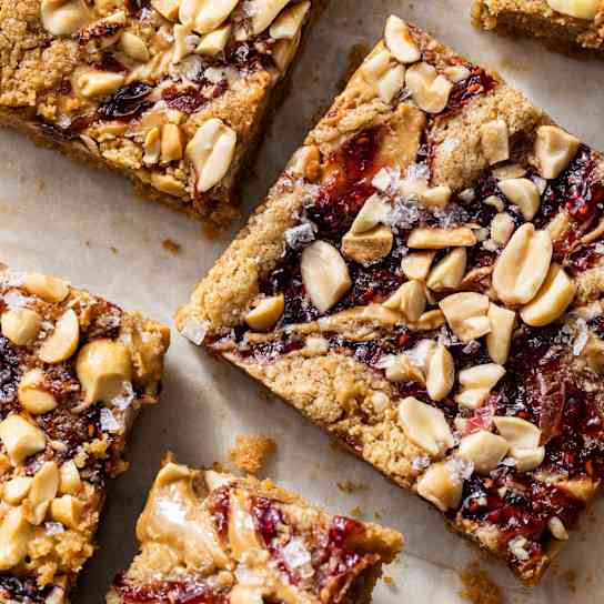 Gluten-Free PB&J Blondies