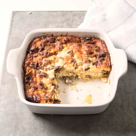 Maple Sausage and Waffle Casserole