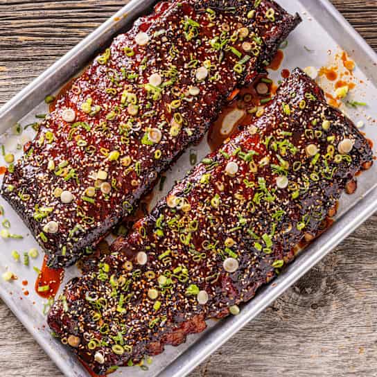 Gochujang-Glazed Ribs for a Gas Grill