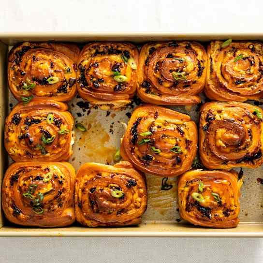  Chili-Crisp Cheddar Rolls