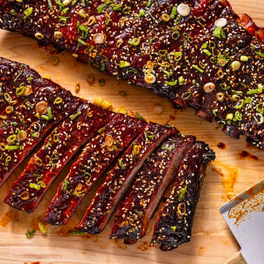 Gochujang-Glazed Ribs for a Charcoal Grill