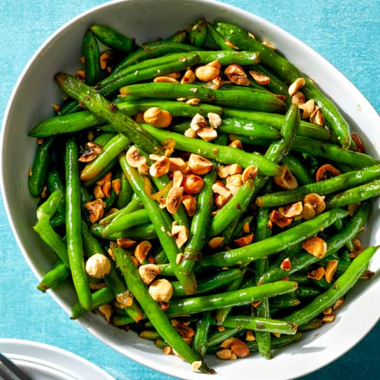 Green Beans with Browned Butter, Hazelnuts, and Sage