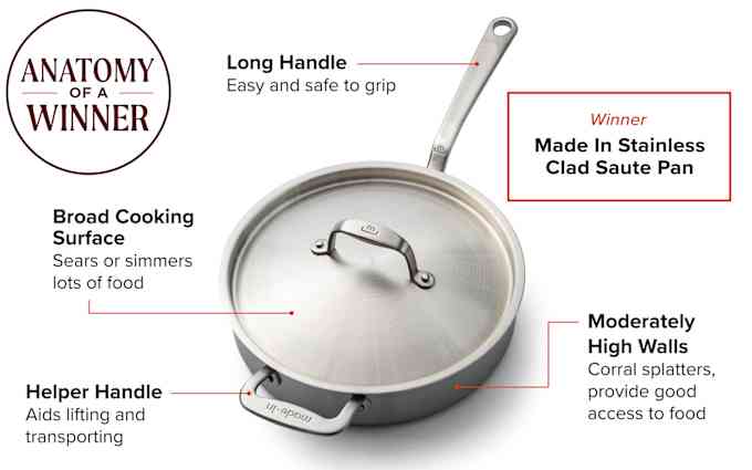 our winning saute pan by made in