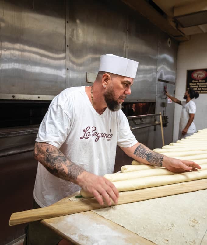 Bryant Valdez rolling dough