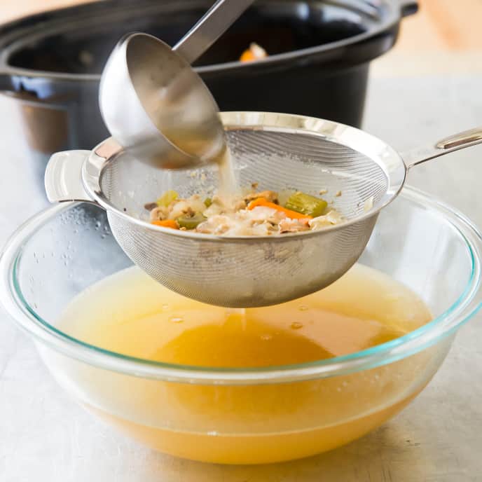 SlowCooker Chicken Stock Cook's Country