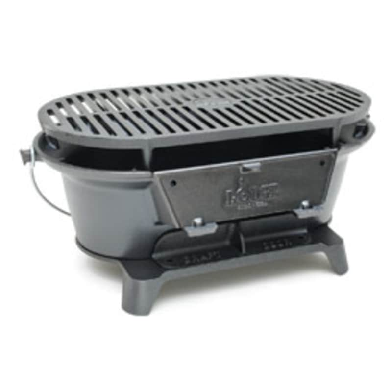 Grill Review: Lodge L410 Pre-Seasoned Sportsman's Charcoal Grill - Grill  Girl