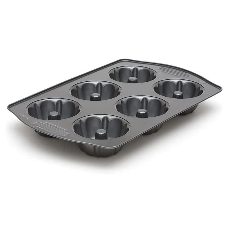 Wilton Excelle Elite Non-Stick 6-Cavity Mini Fluted Tube Baking Pan