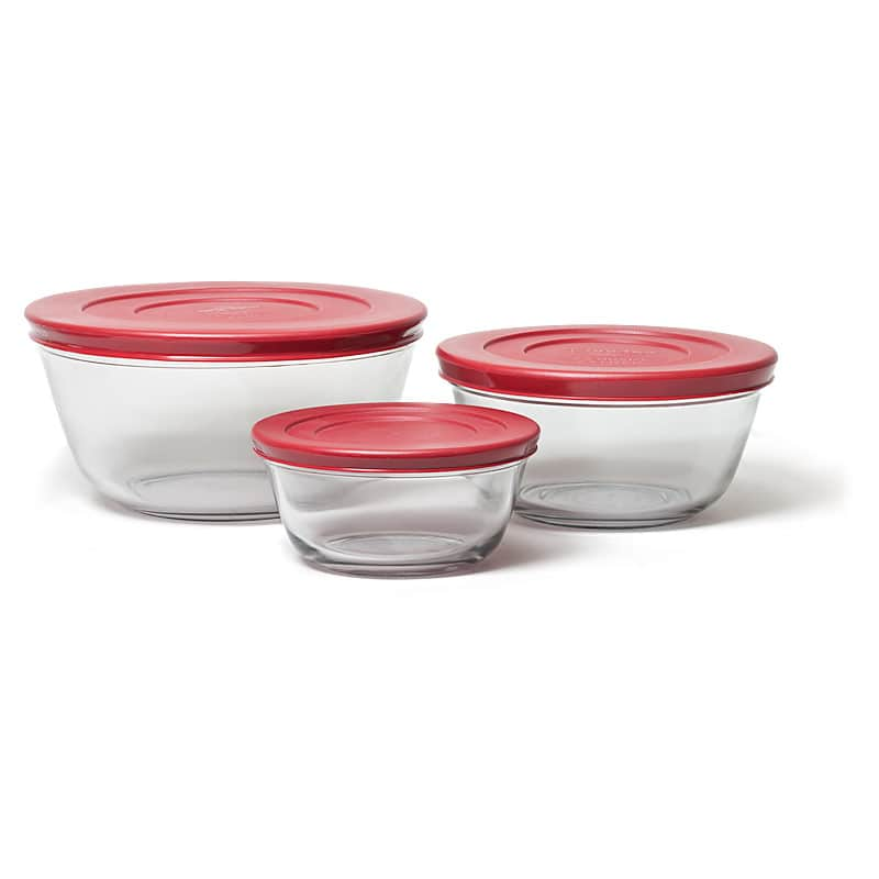 Anchor Hocking 3-Piece Glass Mixing Bowl Set