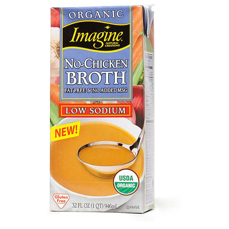 Imagine Foods No-Chicken Broth, Organic, Low Sodium, 32 Oz