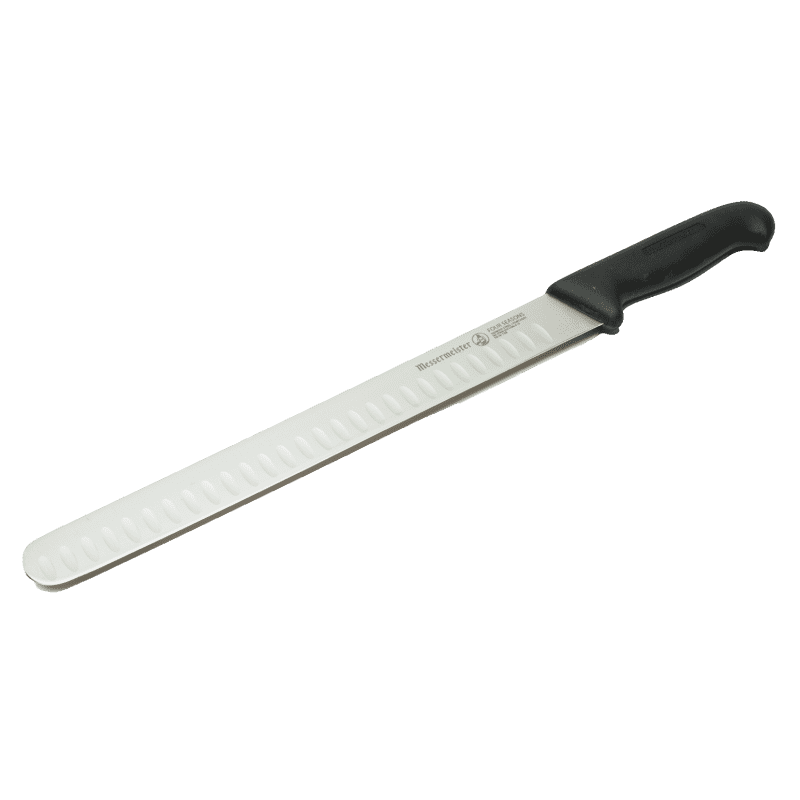 Choice 14 Granton Edge Slicing Knife with White Handle