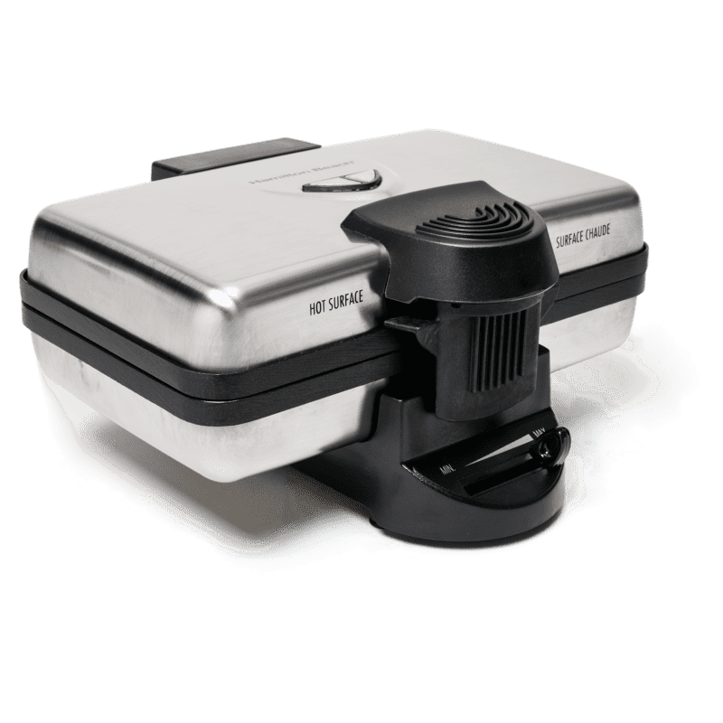 BLACK+DECKER Rotating Waffle Maker with Dual Cooking Plates, Black, WMD200B