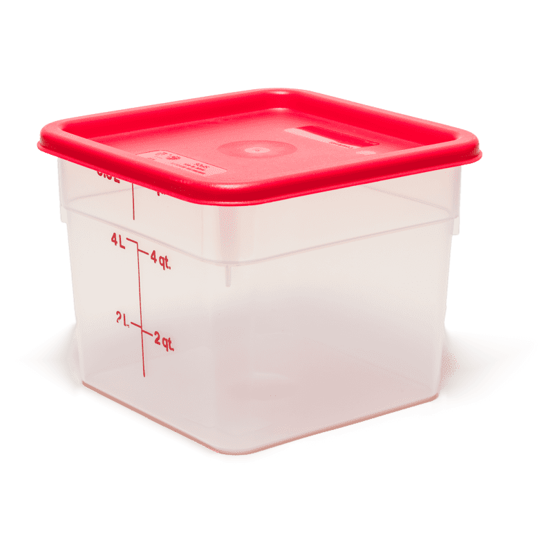 Durable Medium Square Container & Lid, Food Storage Containers