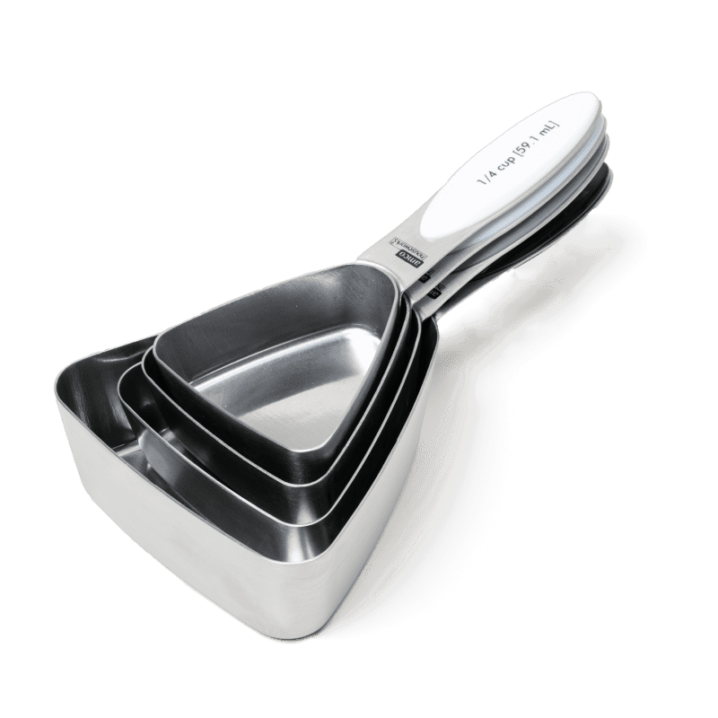 Amco Brushed Stainless Steel 4 Piece Measuring Spoon Set