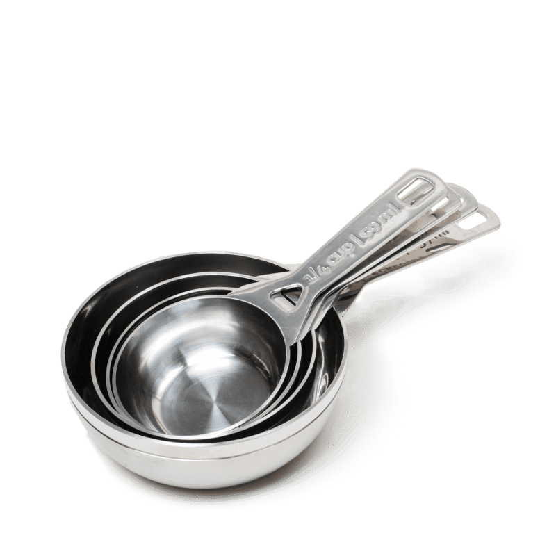 Le Creuset 4-Piece Measuring Cups Set, Stainless Steel