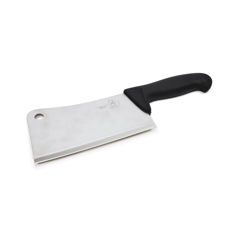 Meat Cleaver, Heavy Duty Knife with Solid Wood Handle (Stainless Steel, 8-in)