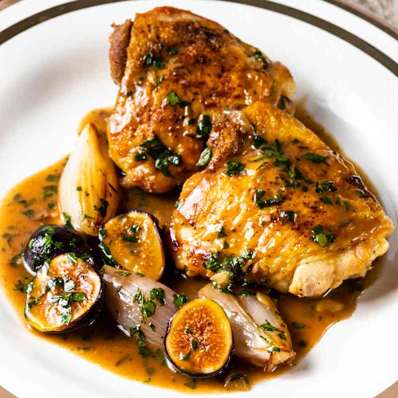 Chicken Thighs with Fresh Figs