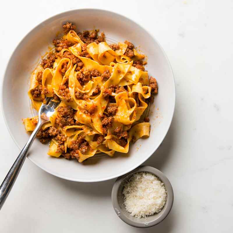 Pasta with Sausage Ragu