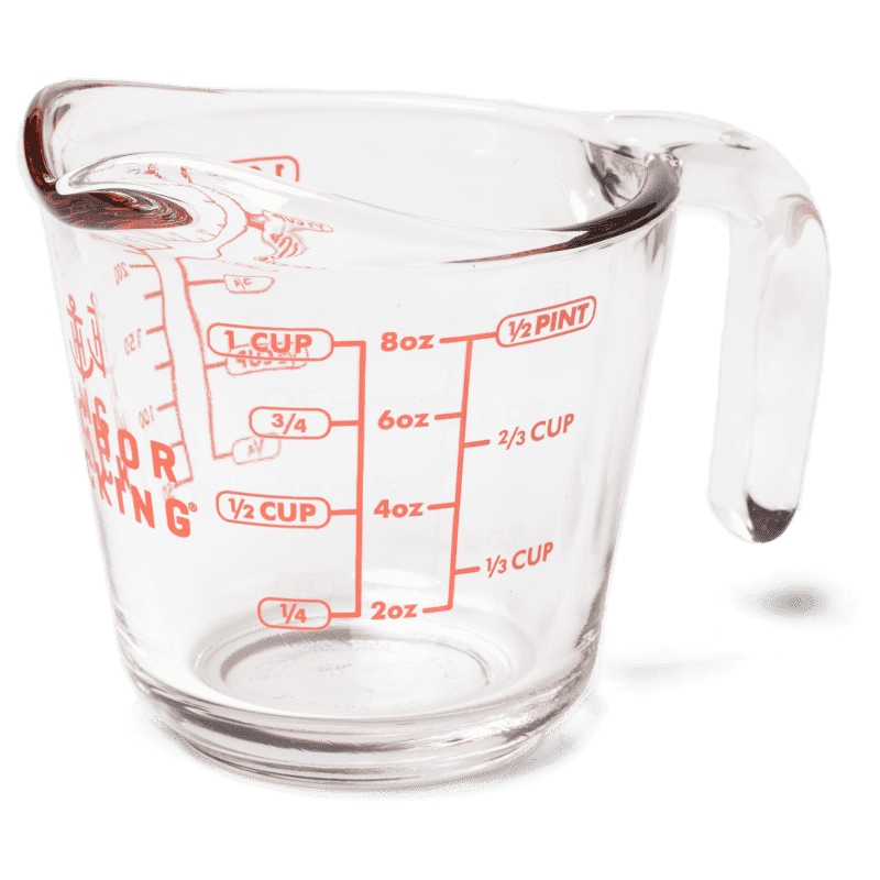 Triple Pour Measuring Glass w/ Lid 8 oz. - Anchor Hocking