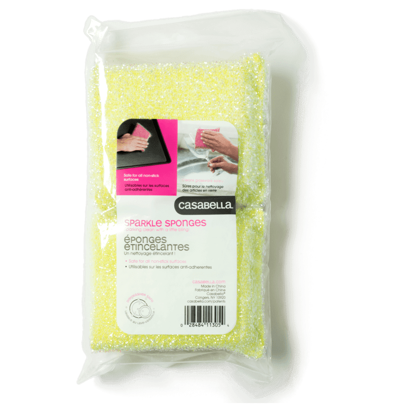 Casabella Non-Scratch Sparkle Scrubby Sponges, (Pack of 2)