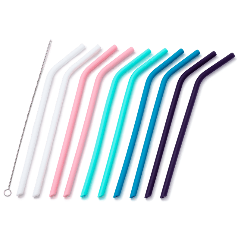 Reusable Glass Straws Set, 4-piece Drinking Staws With Cleaning