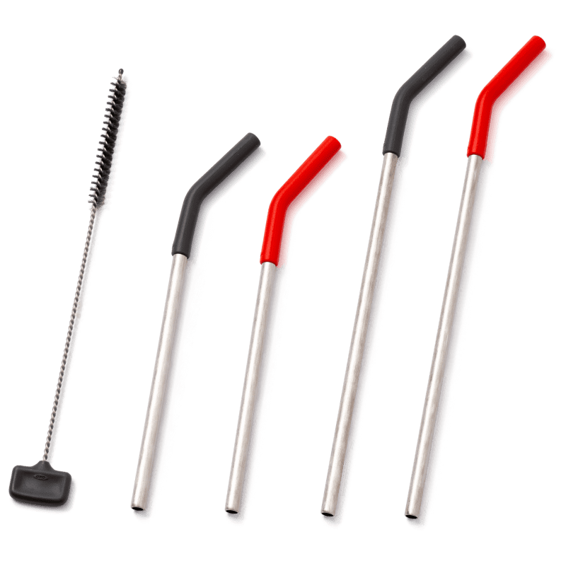 Reusable Straws with Cleaning Brush (5 pc set)