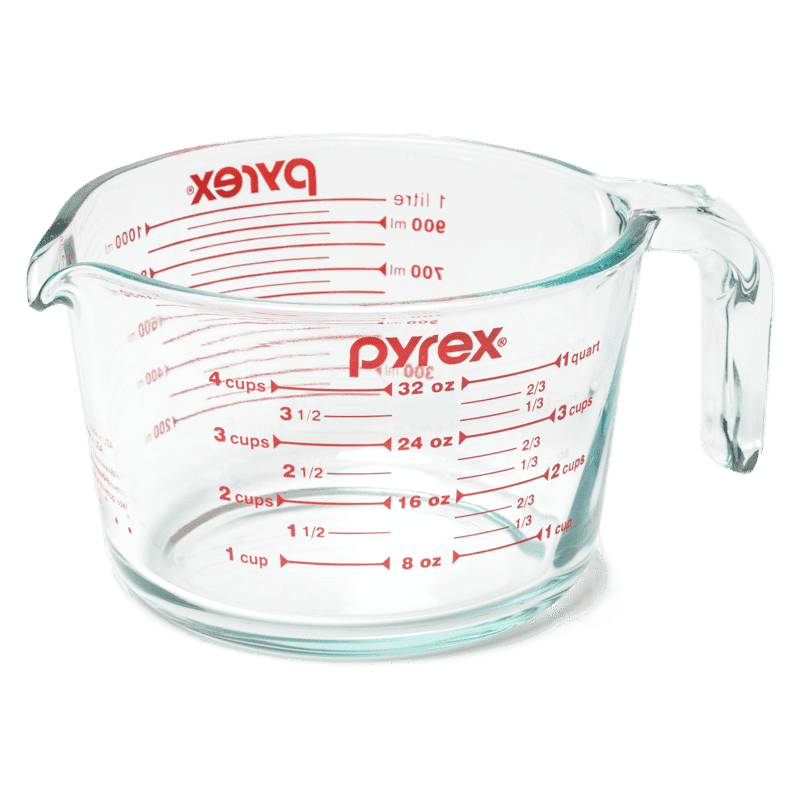 VTG Pyrex Clear Glass Liquid 1 Cup Measuring Cup Read from inside