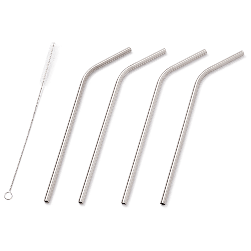 Stainless Steel Straws, Set of 4 + Reviews