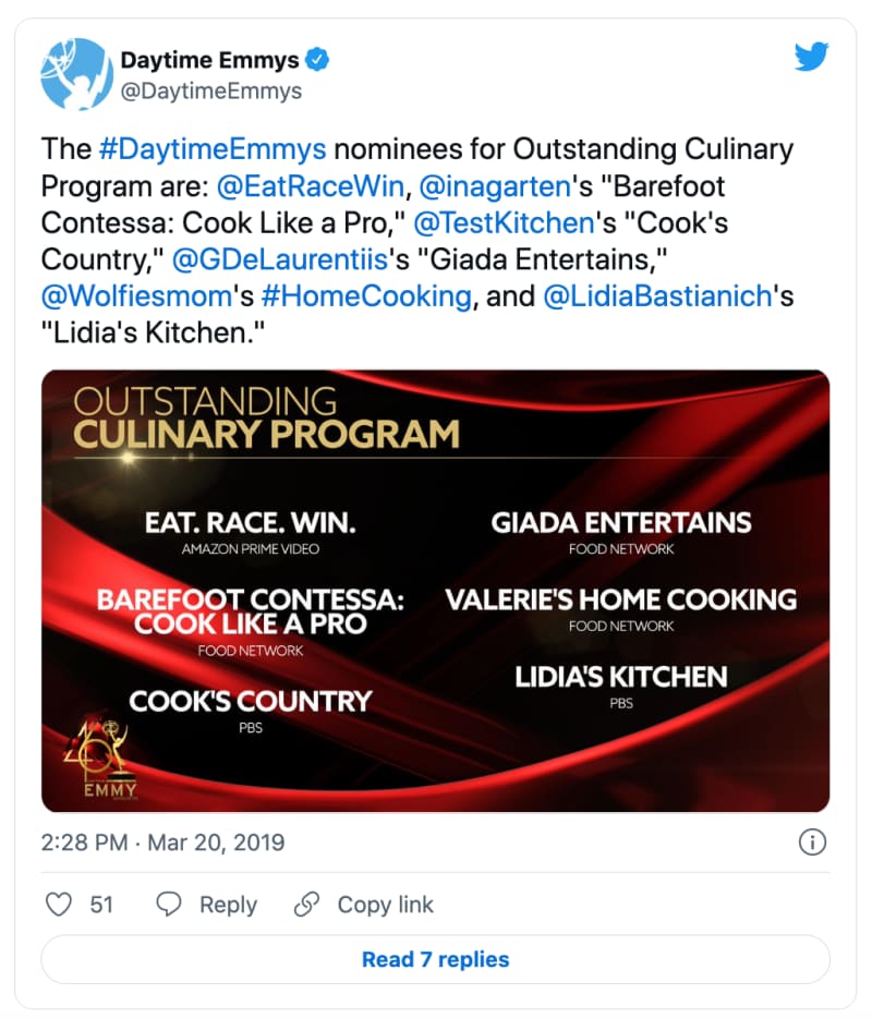 tweet announcing emmy nominations