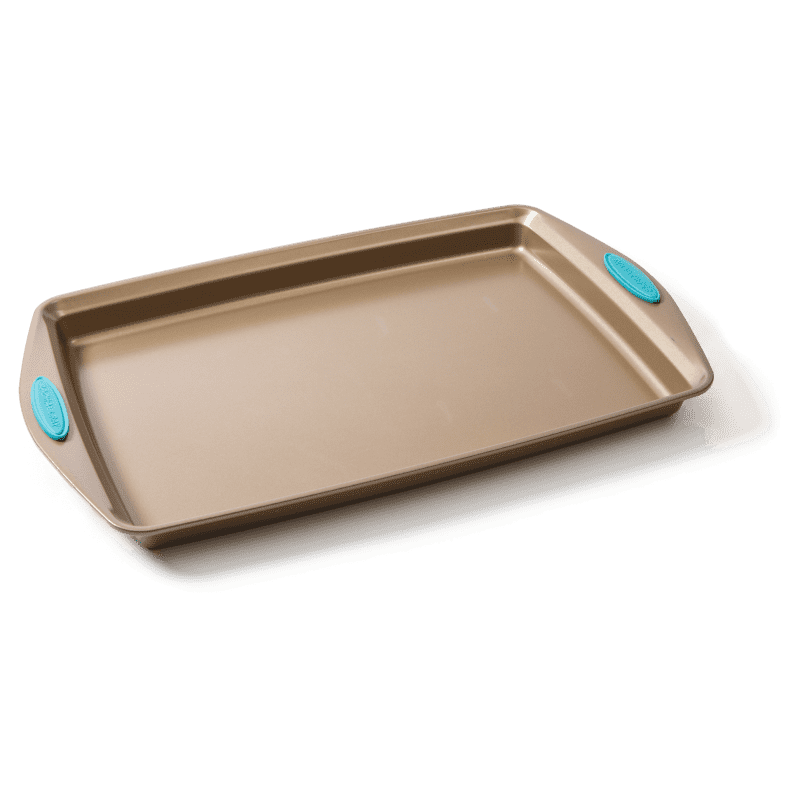 Rachael Ray Nonstick Bakeware with Grips, Nonstick Cookie Sheet / Baking  Sheet - 10 Inch x 15 Inch, Gray with Orange Grips