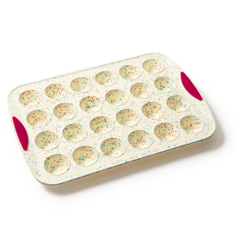 Trudeau 12 Cavity Silicone Muffin Pan - Confetti