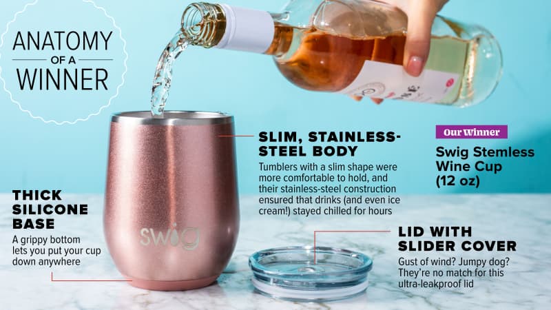 Holiday Swig Life Stemless Wine Glass with Slider Lid 14 oz