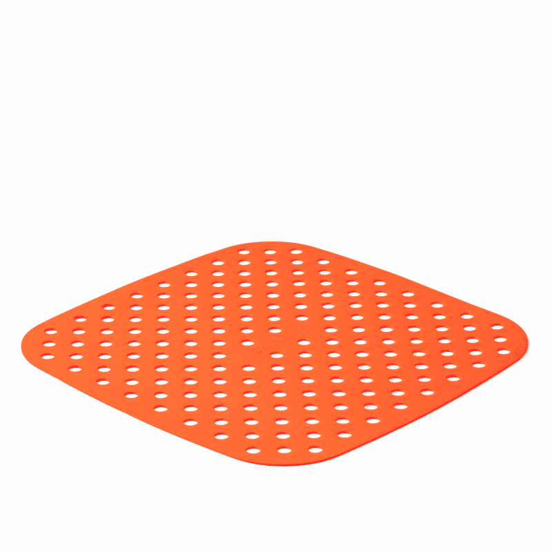 GORGECRAFT 2 Colors Silicone Air Fryer Liners Square Reusable Baking Mat  Set Non-Stick Rubber Mat Basket Pad for Parchment Paper Replacement Air  Fryer