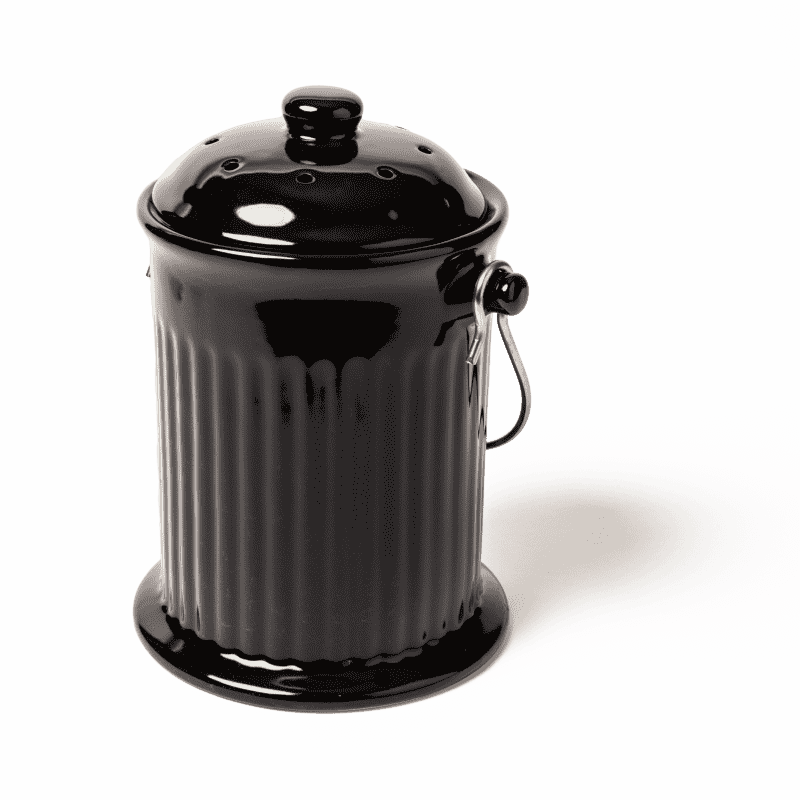 Black Ceramic Countertop Composter