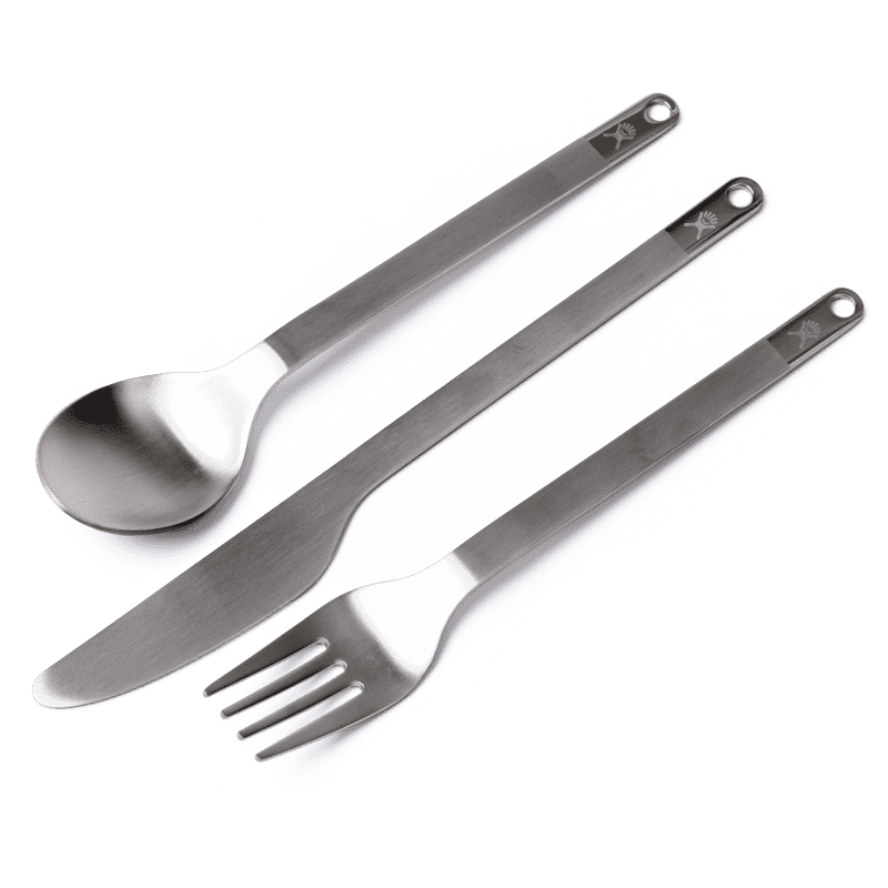 Portable Utensils Set with Case, Travel 18/8 Stainless Steel Spoon and Fork Set with Case, Spoon and Fork Set for Lunch Box, 3 Pcs Steak Knife,Fork