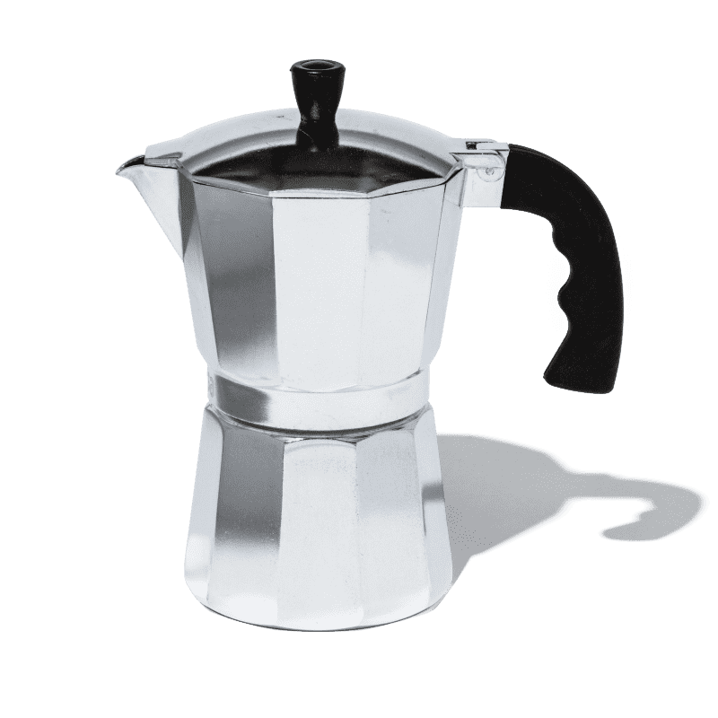 Leopold Vienna Moka Pot Stovetop Coffee Maker, Black, Stainless