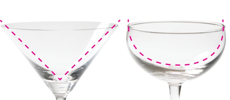 What's The Difference Between Coupe And Martini Glasses?