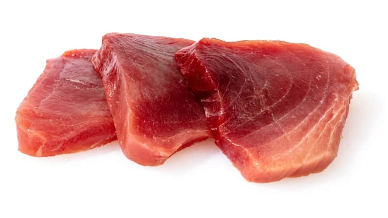 Fresh raw tuna steaks