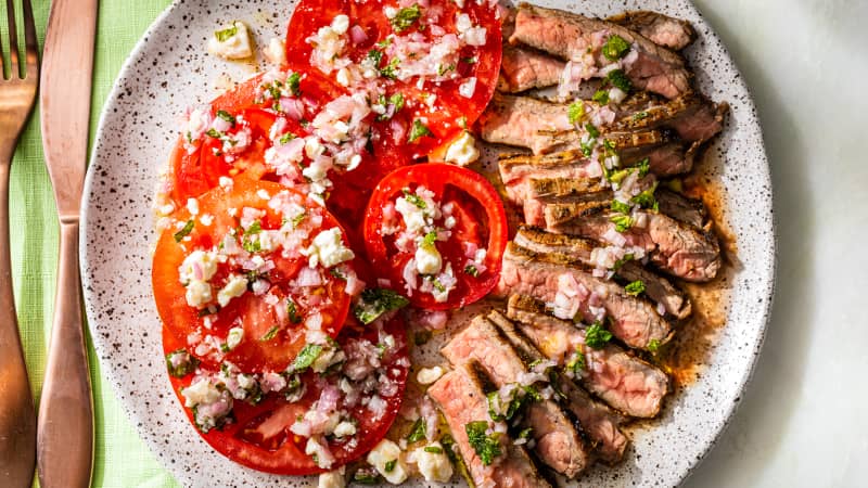 Grilled Flank Steak with Tomato Salad