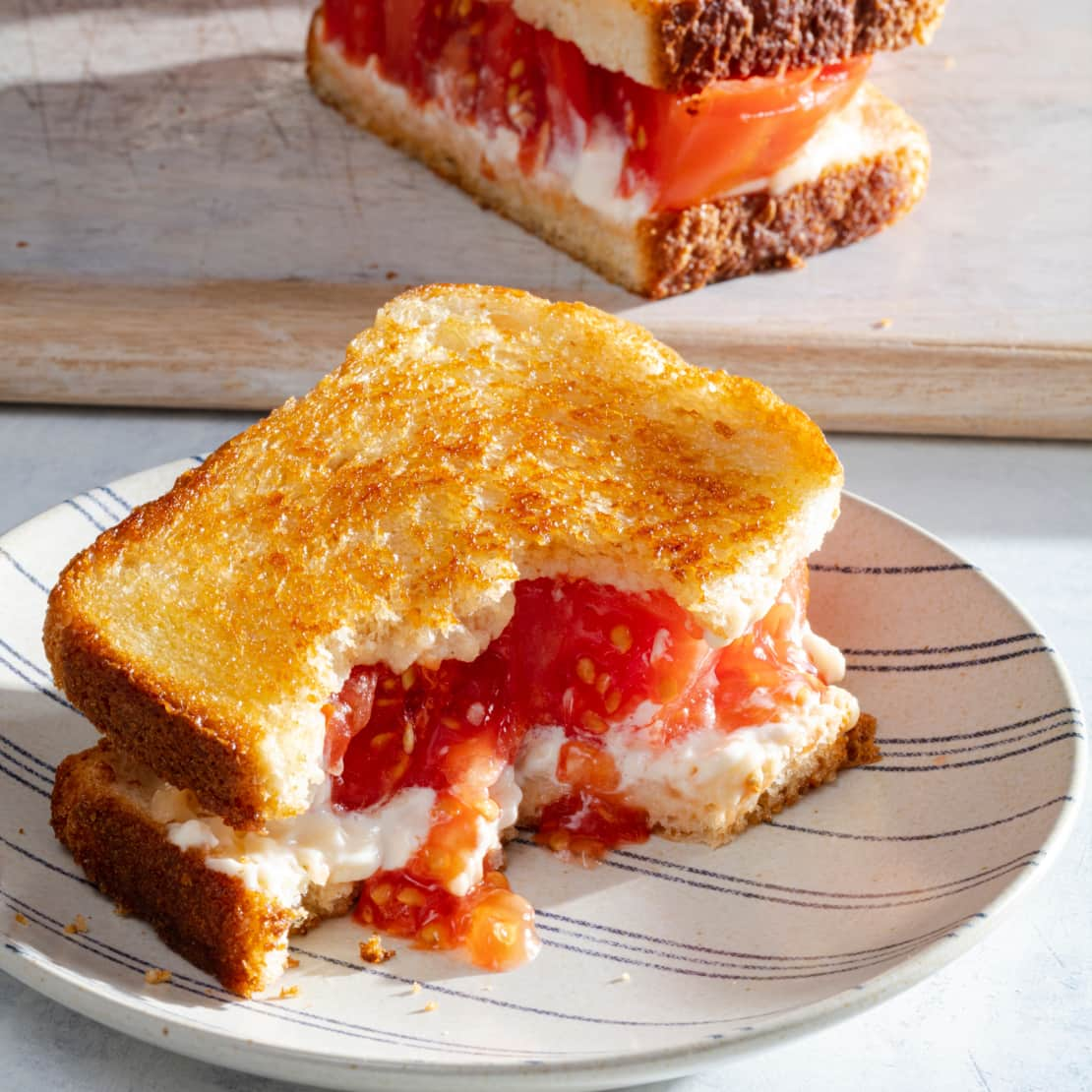 Griddled Tomato Sandwiches