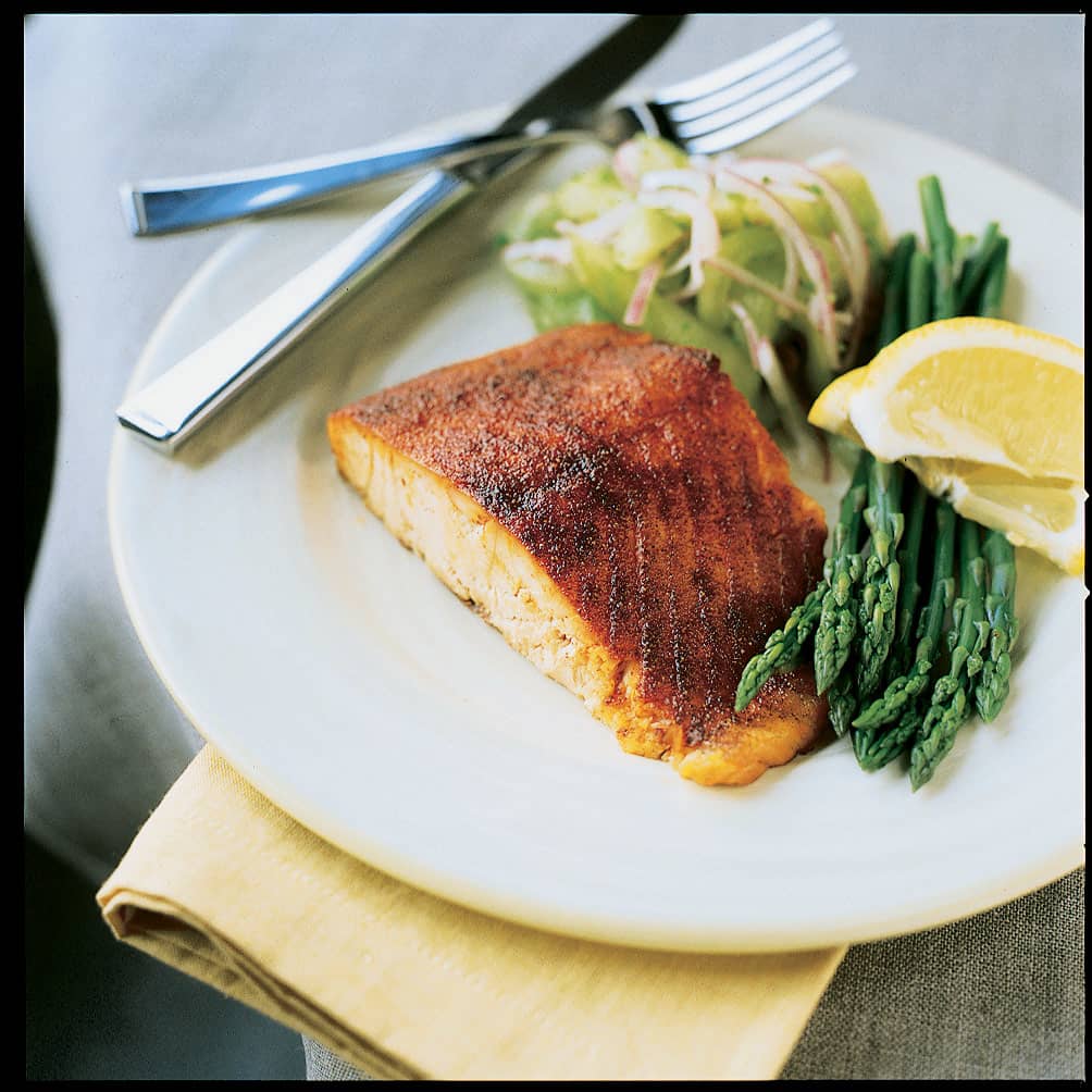Barbecued Hot-Smoked Salmon on a Charcoal Grill
