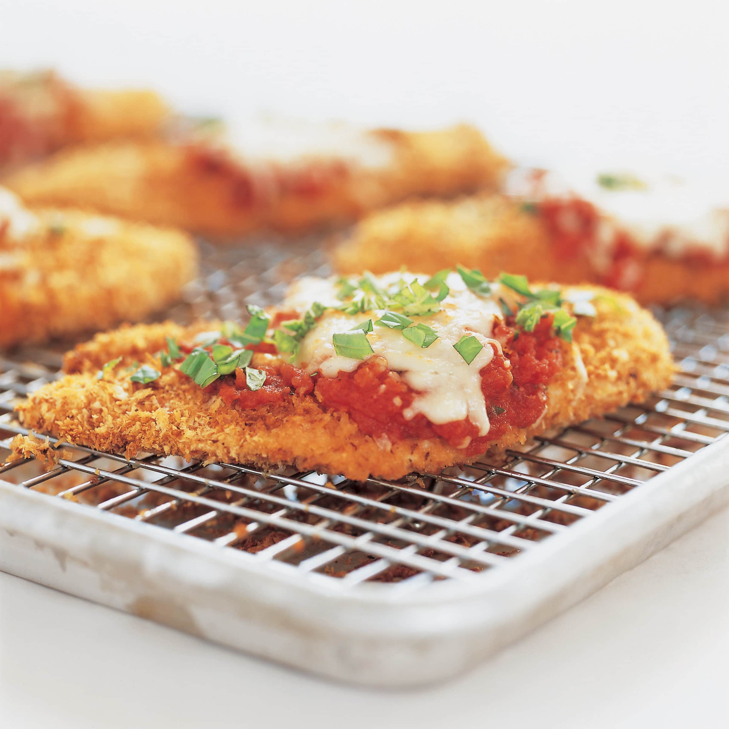 Lighter Chicken Parmesan with Simple Tomato Sauce