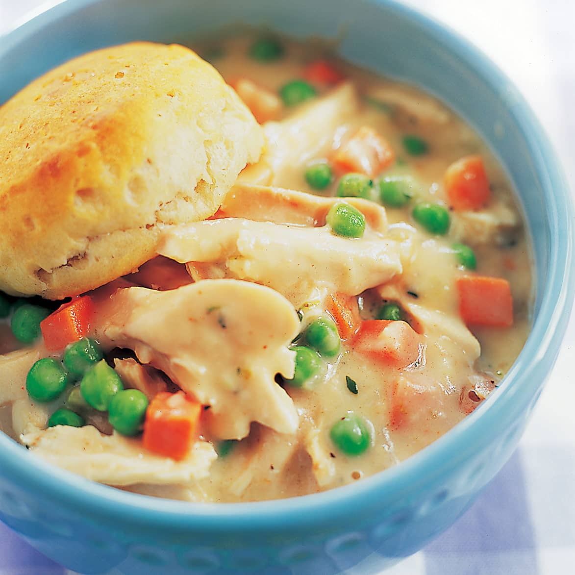 Skillet Chicken Pot Pie with Biscuit Topping | America's Test Kitchen
