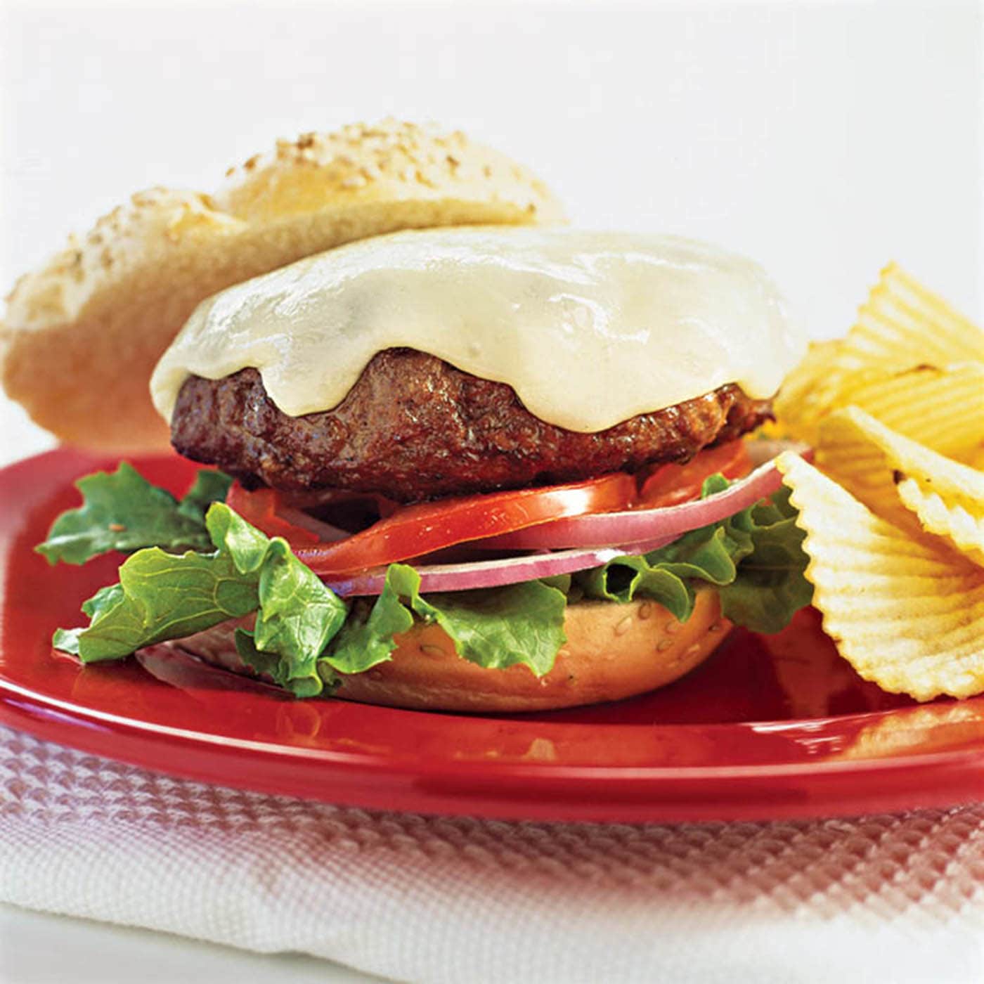 Well-Done Bacon Cheeseburgers on a Gas Grill