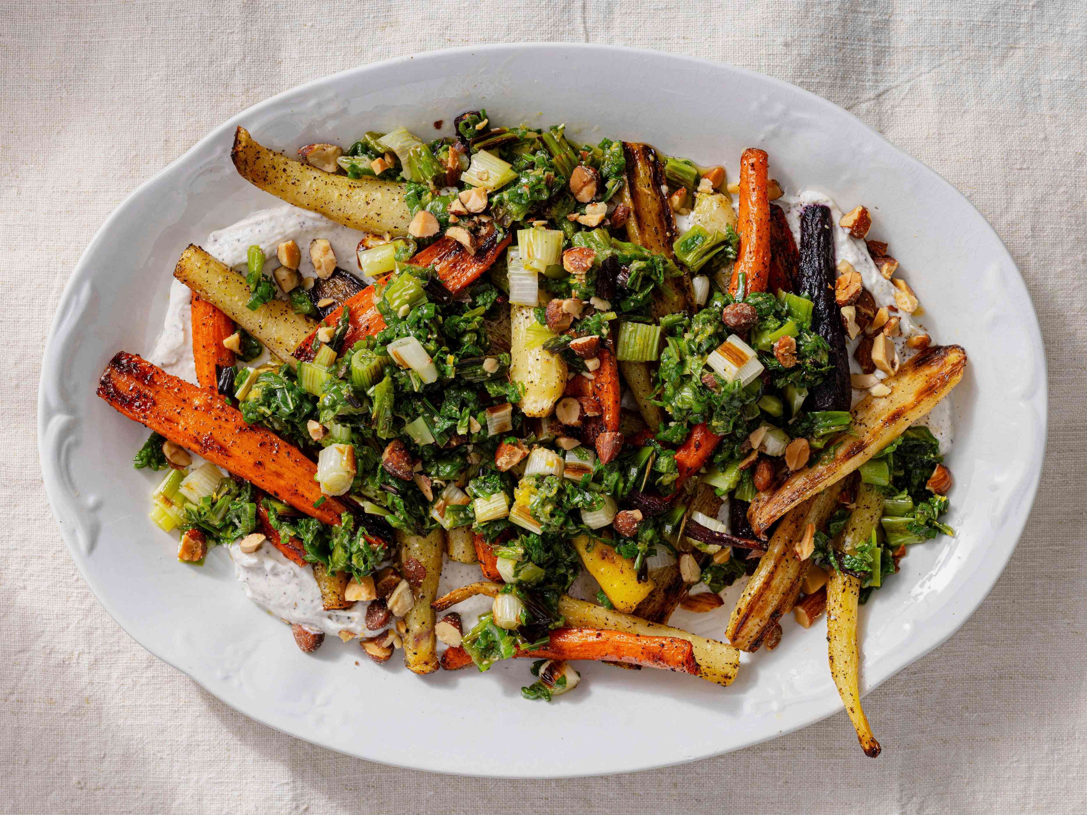 Sumac-Roasted Carrots with Charred Scallions