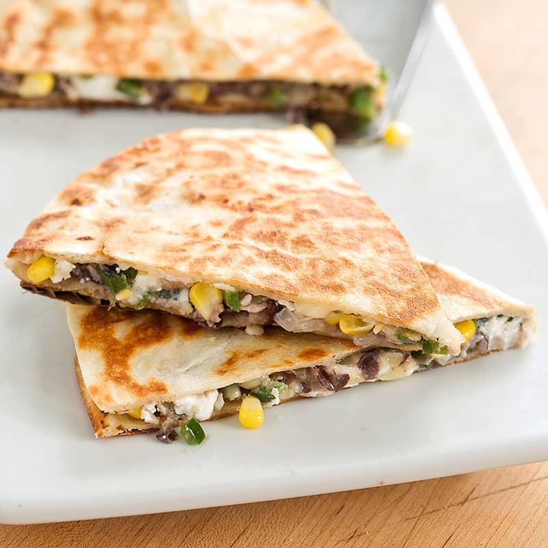 Black Bean, Corn, and Poblano Quesadillas | America's Test Kitchen