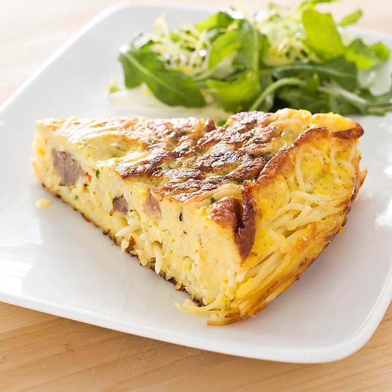 Pasta Frittata with Sausage and Hot Peppers | America's Test Kitchen