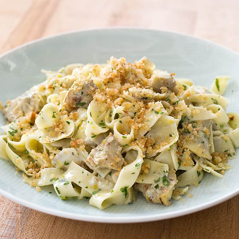 Tagliatelle with Artichokes and Olive Oil | America's Test Kitchen
