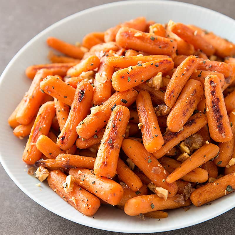 Roasted Carrots with Sage and Walnuts | America's Test Kitchen